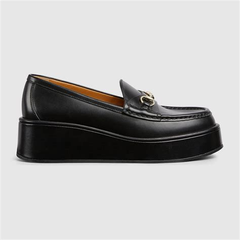 gucci horse bit wedge loafer